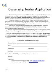 Cooperating Teacher Application - School District U-46