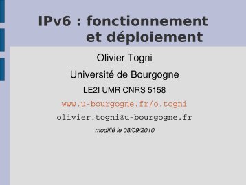 Introduction à IPv6 - Le2i - CNRS