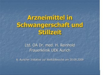 Arzneimittel in Schwangerschaft und Stillzeit