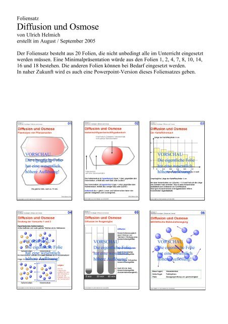 Diffusion und Osmose - Ulrich Helmich