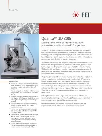 Quanta™ 3D 200i - FEI Company