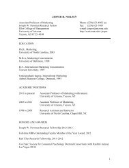 SECTION IV: CURRICULUM VITAE - University of Arizona