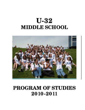 U-32 Middle School Program of Studies - U-32 High School