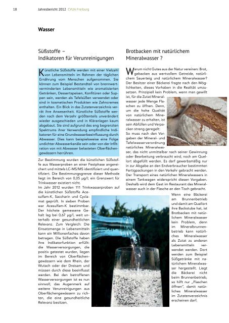 Jahresbericht 2012 - Chemischen und Veterinäruntersuchungsämter