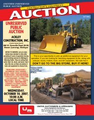 UNRESERVED PUBLIC AUCTION - United Auctioneers & Appraisers