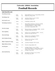 Football Records - University Athletic Association