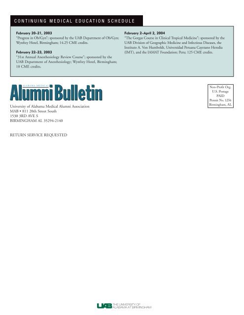 AlumniBulletin - University of Alabama at Birmingham
