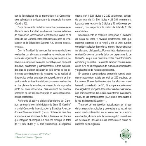 Primer Informe 2011 - Universidad Autónoma del Estado de México