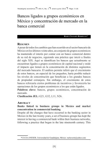 Bancos ligados a grupos económicos en México y concentración de ...