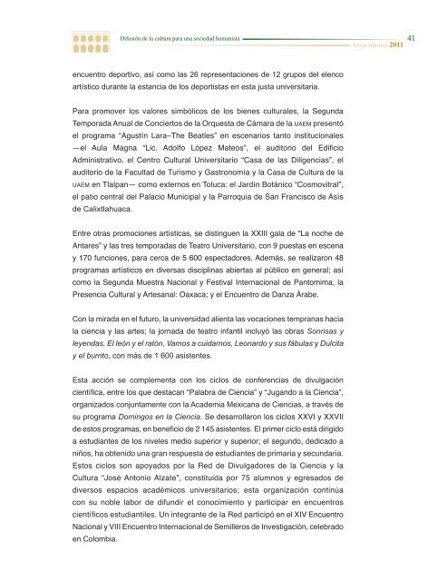 Tercer Informe - Universidad Autónoma del Estado de México