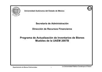 Programa de Actualización de Inventarios de Bienes Muebles de la ...