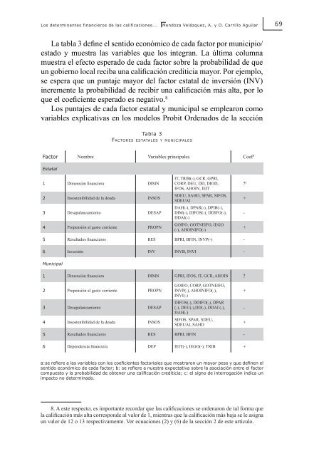 Los determinantes financieros de las calificaciones crediticias de ...