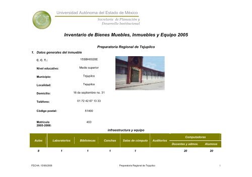 Inventario 2005 - Universidad Autónoma del Estado de México