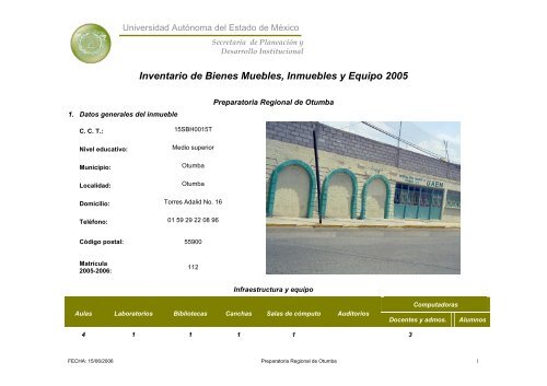 Inventario 2005 - Universidad Autónoma del Estado de México