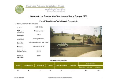 Inventario 2005 - Universidad Autónoma del Estado de México