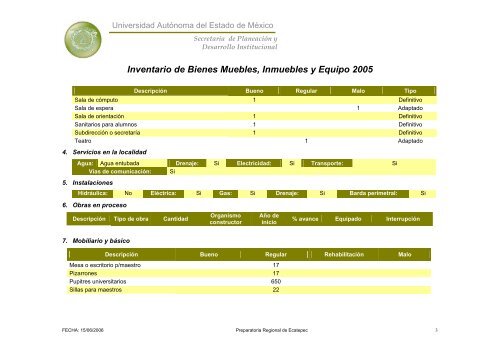 Inventario 2005 - Universidad Autónoma del Estado de México