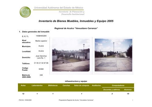 Inventario 2005 - Universidad Autónoma del Estado de México