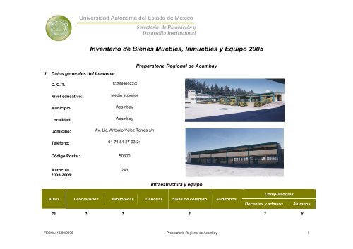 Inventario 2005 - Universidad Autónoma del Estado de México