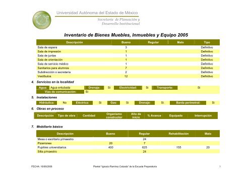 Inventario 2005 - Universidad Autónoma del Estado de México