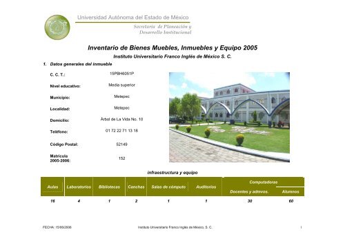 Inventario 2005 - Universidad Autónoma del Estado de México