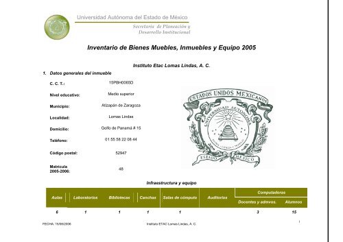 Inventario 2005 - Universidad Autónoma del Estado de México