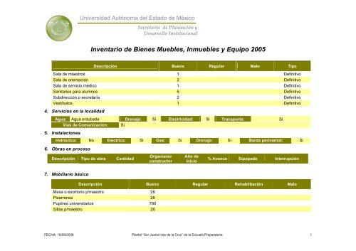 Inventario 2005 - Universidad Autónoma del Estado de México