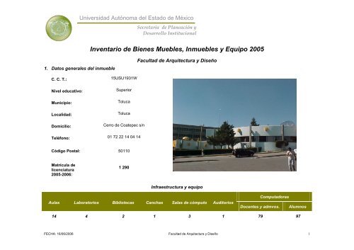 Inventario 2005 - Universidad Autónoma del Estado de México