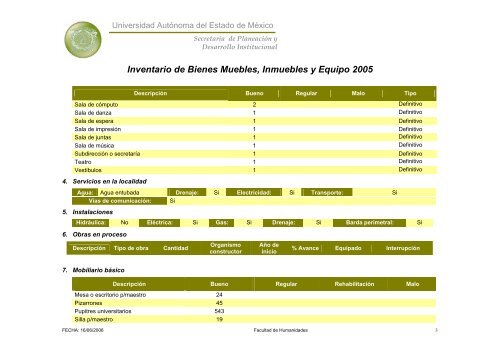 Inventario 2005 - Universidad Autónoma del Estado de México