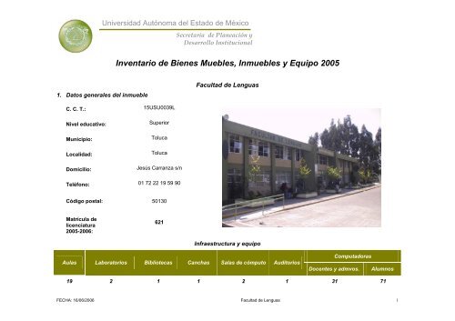 Inventario 2005 - Universidad Autónoma del Estado de México