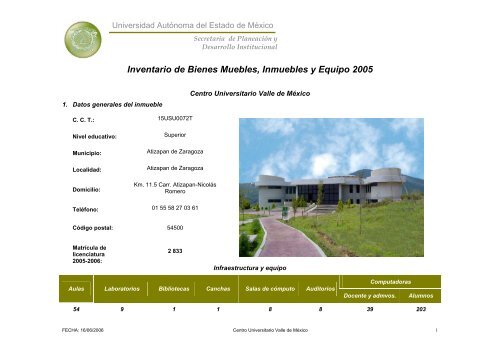 Inventario 2005 - Universidad Autónoma del Estado de México