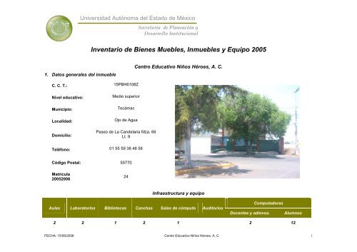 Inventario 2005 - Universidad Autónoma del Estado de México