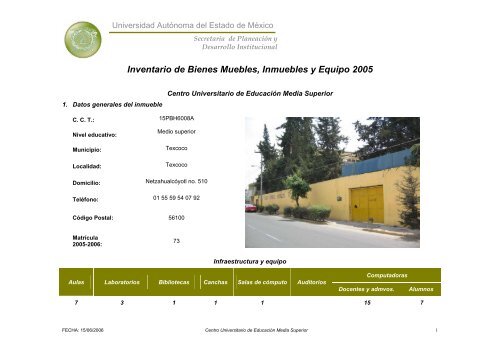 Inventario 2005 - Universidad Autónoma del Estado de México