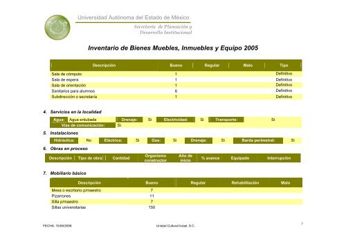 Inventario 2005 - Universidad Autónoma del Estado de México