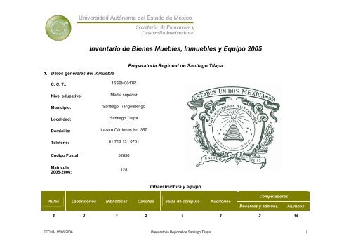 Inventario 2005 - Universidad Autónoma del Estado de México