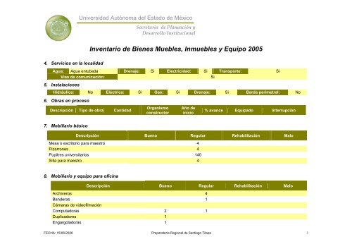 Inventario 2005 - Universidad Autónoma del Estado de México