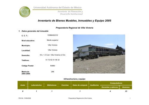 Inventario 2005 - Universidad Autónoma del Estado de México