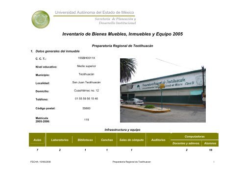 Inventario 2005 - Universidad Autónoma del Estado de México