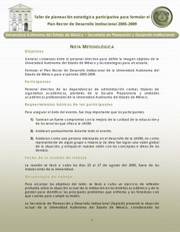 Metodología (Taller de planeación estratégica) - Universidad ...