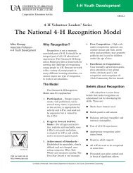 The National 4-H Recognition Model - University of Arkansas ...