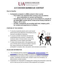 4-h chicken barbecue contest - University of Arkansas Cooperative ...