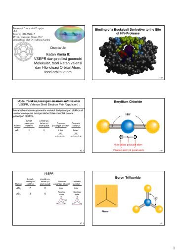 1 Ikatan Kimia II: VSEPR dan prediksi geometri Molekular, teori ...