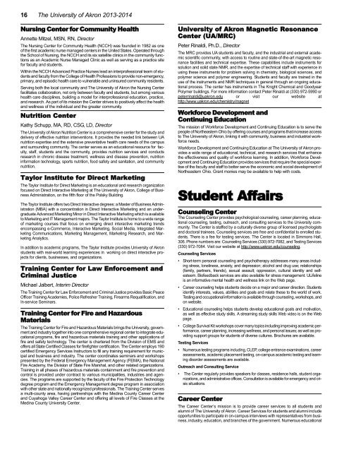 2013-2014 GRADUATE BULLETIN - The University of Akron