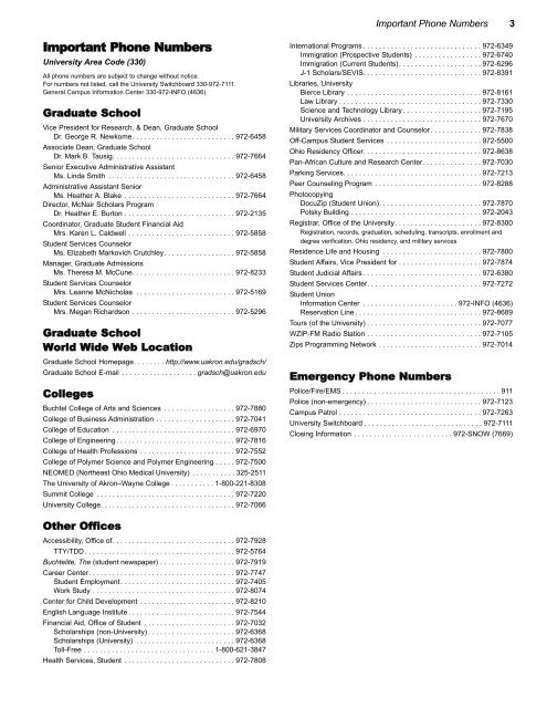 2013-2014 GRADUATE BULLETIN - The University of Akron