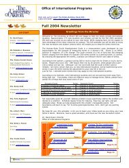 Fall 2004 Newsletter Contents - The University of Akron