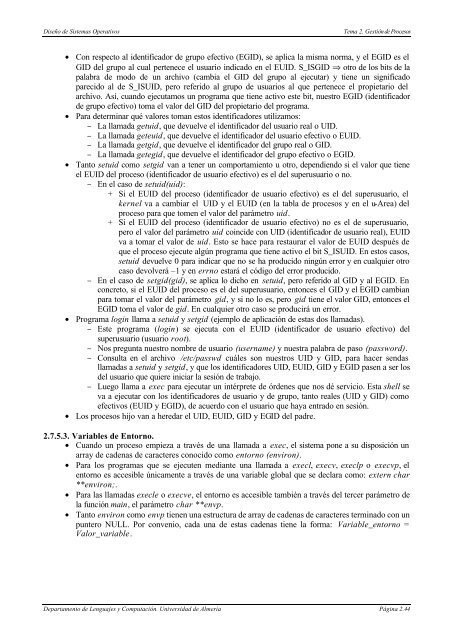 TEMA 2. GESTIÃN DE PROCESOS - Universidad de AlmerÃ­a