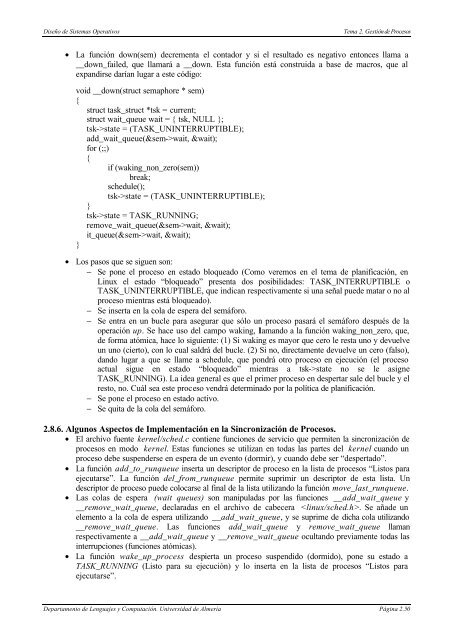 TEMA 2. GESTIÃN DE PROCESOS - Universidad de AlmerÃ­a