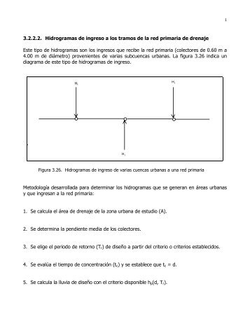 3.2.2.2. Hidrogramas de ingreso a los tramos de la red primaria de ...