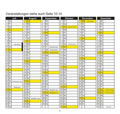 Veranstaltungskalender 2004 - Fischereiverein Stahle e.V.