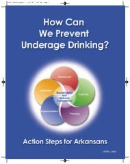 How Can we Prevent Underage Drinking? Action Steps for Arkansans