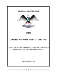 BASES - Universidad Andina del Cusco
